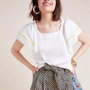 Maeve  Flutter Sleeve Top Size
